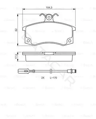 Тормозные колодки BOSCH 0986494533