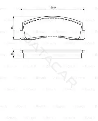 Тормозные колодки BOSCH 0986494543