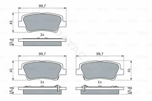 Тормозные колодки BOSCH 0986494557