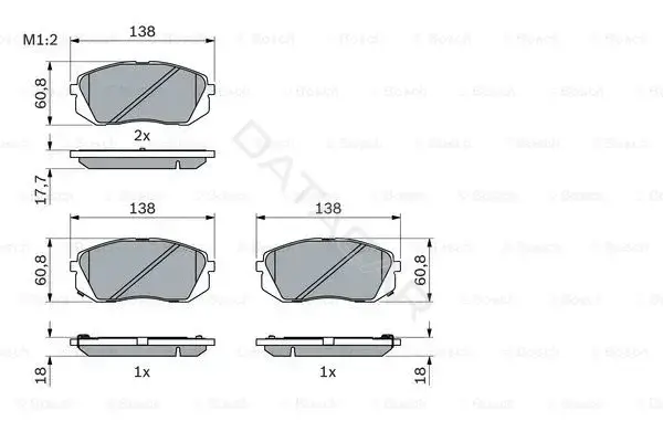Тормозные колодки BOSCH 0986494559