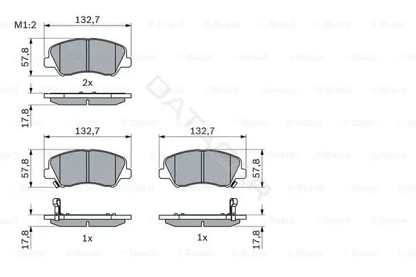 Тормозные колодки BOSCH 0986494563