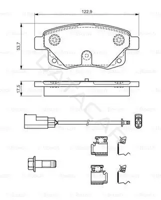 Тормозные колодки BOSCH 0986494614
