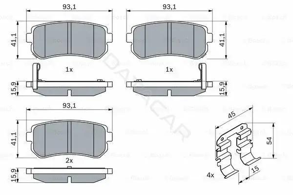 Тормозные колодки BOSCH 0986494627