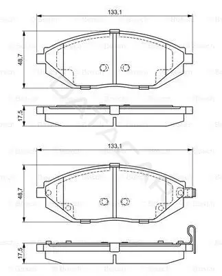 Тормозные колодки BOSCH 0986494684