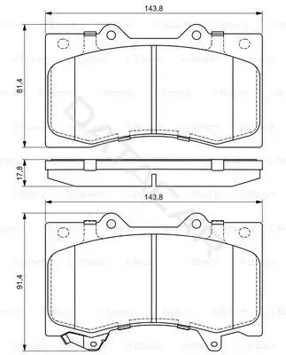 Тормозные колодки BOSCH 0986494693