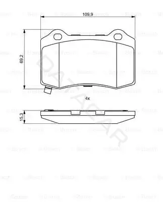 Тормозные колодки BOSCH 0986494708