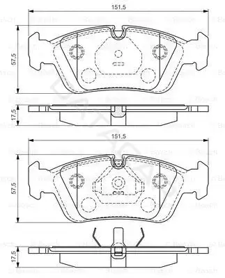 Тормозные колодки BOSCH 0986495060