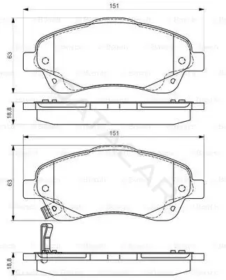 Тормозные колодки BOSCH 0986495083