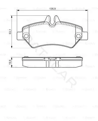 Тормозные колодки BOSCH 0986495100