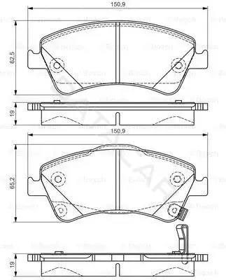 Тормозные колодки BOSCH 0986495106