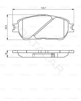 Тормозные колодки BOSCH 0986495160