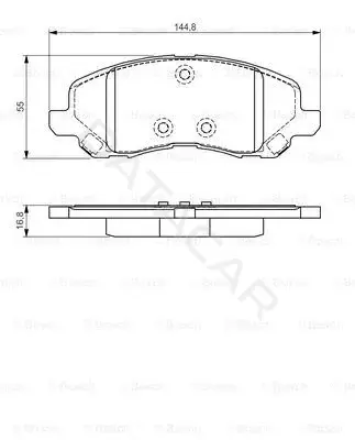 Тормозные колодки BOSCH 0986495170