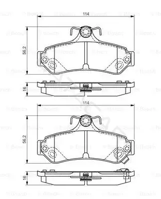 Тормозные колодки BOSCH 0986495173