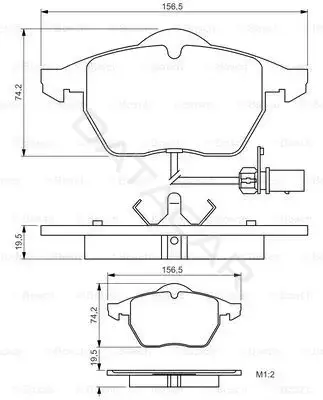 Тормозные колодки BOSCH 0986495232