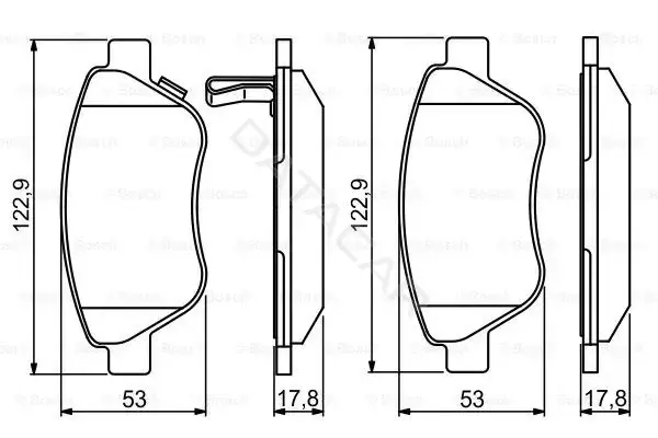 Тормозные колодки BOSCH 0986495237