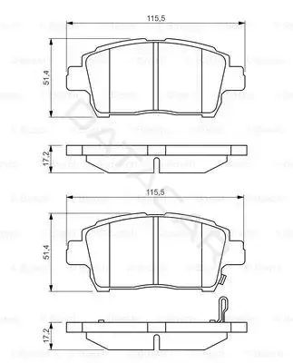 Тормозные колодки BOSCH 0986495242