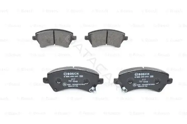 Тормозные колодки BOSCH 0986495243