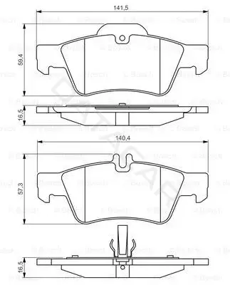 Тормозные колодки BOSCH 0986495248