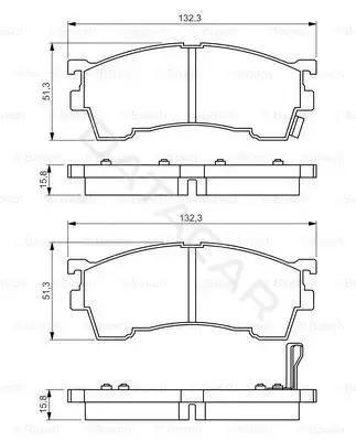 Тормозные колодки BOSCH 0986495265