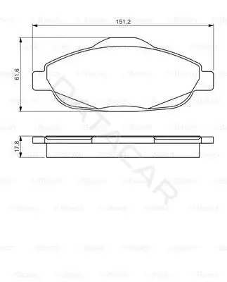 Тормозные колодки BOSCH 0986495266
