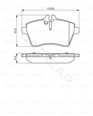 Тормозные колодки BOSCH 0986495273