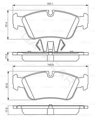 Тормозные колодки BOSCH 0986495276