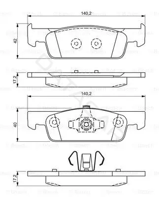 Тормозные колодки BOSCH 0986495334