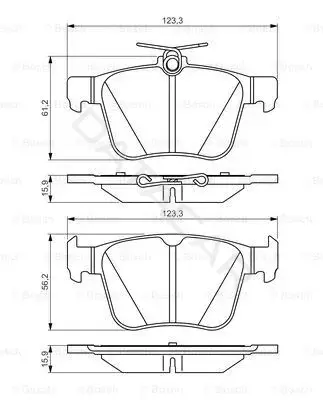 Тормозные колодки BOSCH 0986495346