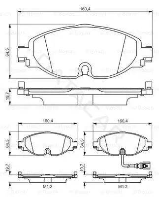 Тормозные колодки BOSCH 0986495347