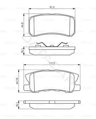 Тормозные колодки BOSCH 0986495357