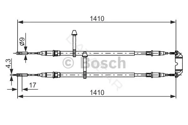 Трос ручника BOSCH 1987477245