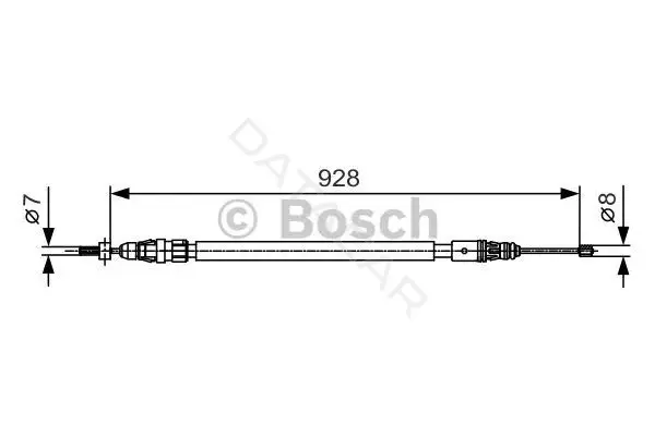 Трос ручника BOSCH 1987482000