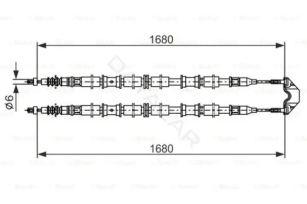 Трос ручника BOSCH 1987482107