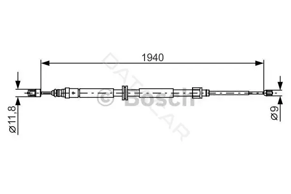 Трос ручника BOSCH 1987482325