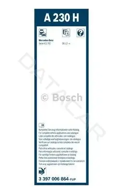 Щетки стеклоочистителя BOSCH 3397006864