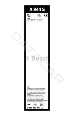Щетки стеклоочистителя BOSCH 3397007944