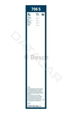 Щетки стеклоочистителя BOSCH 3397010301