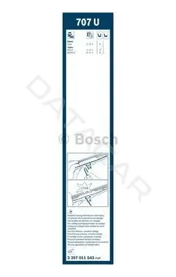 Щетки стеклоочистителя BOSCH 3397011543