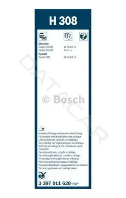 Щетки стеклоочистителя BOSCH 3397011628