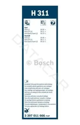 Щетки стеклоочистителя BOSCH 3397011666