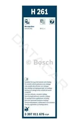 Щетки стеклоочистителя BOSCH 3397011676