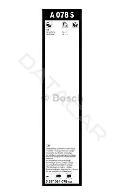 Щетки стеклоочистителя BOSCH 3397014078