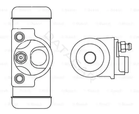 Рабочий тормозной цилиндр BOSCH F026002344