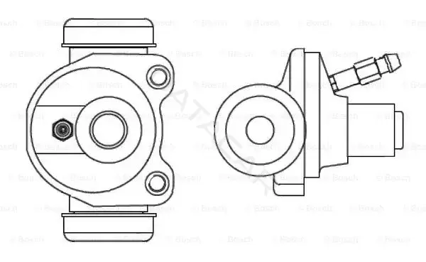 Рабочий тормозной цилиндр BOSCH F026002365