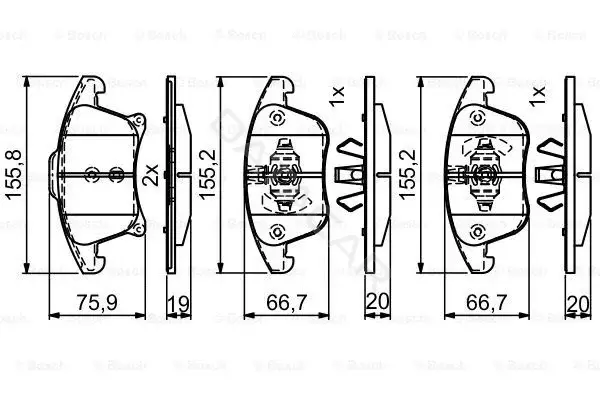 Тормозные колодки BOSCH 0986495407