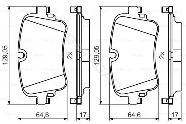 Тормозные колодки BOSCH 0986495426