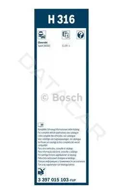 Щетки стеклоочистителя BOSCH 3397015103
