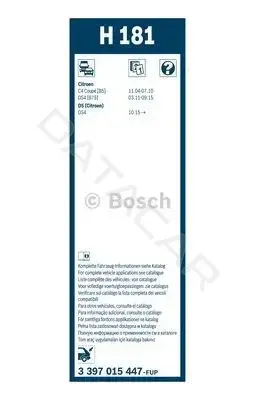 Щетки стеклоочистителя BOSCH 3397015447