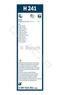 Щетки стеклоочистителя BOSCH 3397015451