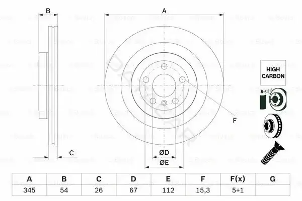 Тормозные диски BOSCH 0986479F69